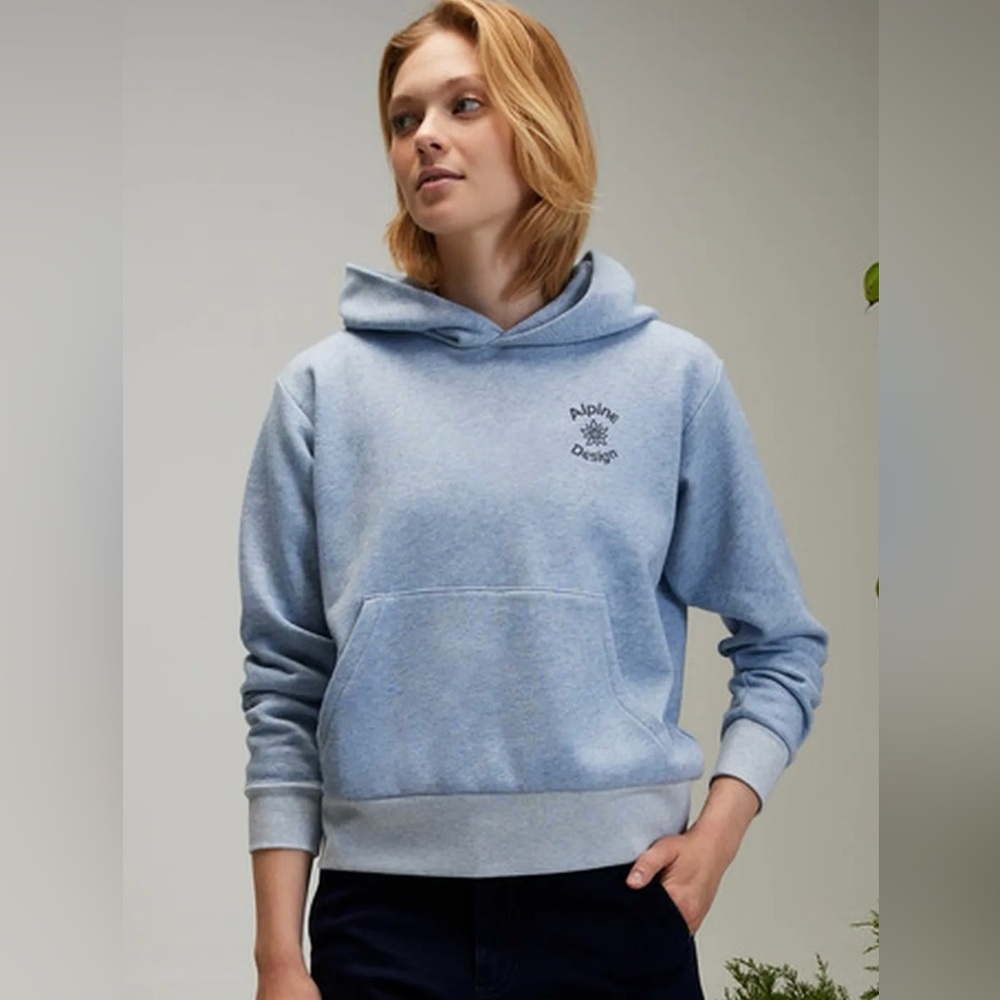NWT Alpine Design Women’s Crop Hoodie~Heather Blue~Medium~$58